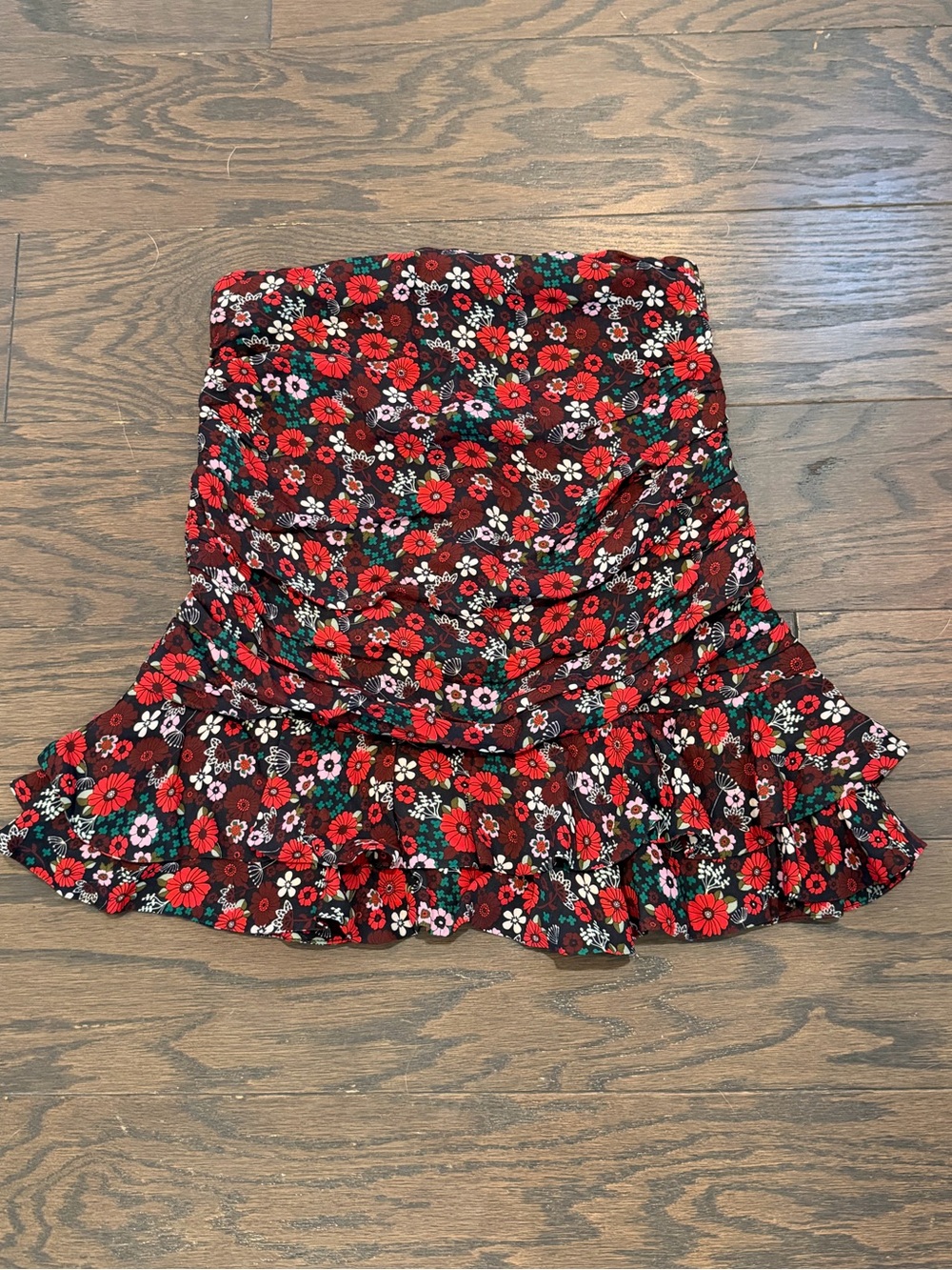 LES COYOTES DE PARIS Girls Red Floral Skirt Size 10 NWT - Picture 3 of 8